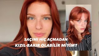 Kızıl saç boyama  bakır saç yıpratır mı  hiç açmadan bakır saç tutar mı CEVAPLAR BURDA 💘 [upl. by Rhtaeh]