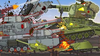 German Fanatics and the Fanatic Monster vs the Soviet Bogatyr Fedor  Cartoons about tanks [upl. by Kissee]