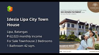 Idesia Lipa City Town House [upl. by Yeniar]