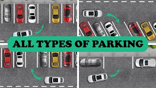 ALL TYPES of Parking in ONE Video ParallelStraightAngle Parking [upl. by Salguod]