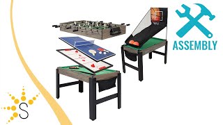 Sunnydaze 2Player 5in1 MultiGame Table  45quot  GrayEG072 [upl. by Gay]