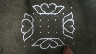 Beautiful daily dots rangoli designs for beginners 7×7 dots rangoli designs for daily  kolam 2024 [upl. by Latif]