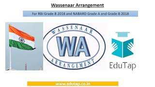 Wassenaar Arrangement explained for RBI and NABARD 2018 [upl. by Erdnaxela]