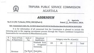 kwtal notificationRevenue Inspector recruitmentTPSC Total post 14 group c non gazetted [upl. by Emmalee503]