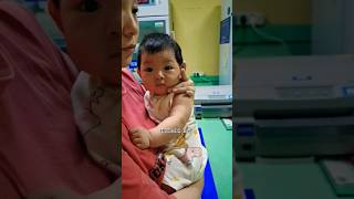 Cutebaby 🧚 Baby vaccine action at hospital 🏥 to funny I baby love cute family shots funny [upl. by Gerson]