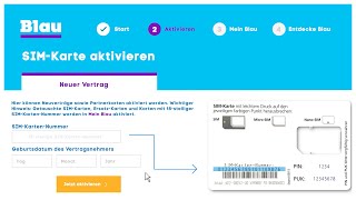 Blau SIMKarte aktivieren und für Mein Blau registrieren [upl. by Ceevah]