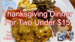 Thanksgiving Dinner For Two For Under 15 Dollars  Easy and Delicious [upl. by Lifton212]