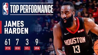 James Hardens UNBELIEVABLE Clutch 61 Point Performance  March 22 2019 [upl. by Lemahs]