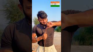 Iron roar bending fingers power of India 🥵💪🇮🇳 shorts strong giantthedheeraj strong india [upl. by Wolram]