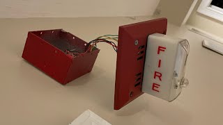 Replacing Old Faraday Fire Alarms with New System SensorNotifier Speaker Strobes and Pull Stations [upl. by Kristo]