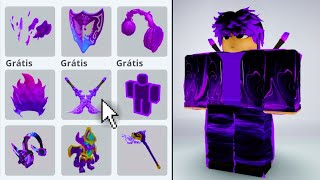 30 ITENS GRÁTIS ROXO NO ROBLOX😲💜 FÁCIL DE CONSEGUIR EM 2024 [upl. by Atinrehs312]