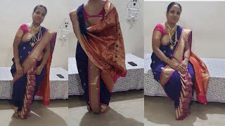 पेशवाई कास्टा साडीची कटिंग आणि शिलाईpeshwai kasta Sadi cutting and stitching [upl. by Willi]