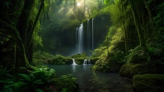 Jungle Fantasy Music – Jungle Waterfalls  Beautiful Relaxing [upl. by Nikos]