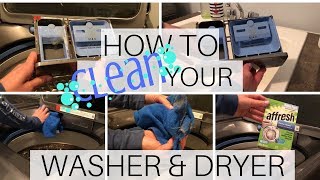 HOW TO CLEAN YOUR WASHER and DRYER  Cleaning Motivation  Affresh [upl. by Benioff]