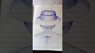 One Piece luffy type drawing by ballpen ballpenart drawing ytshorts ytshort youtubeshorts [upl. by Castorina586]