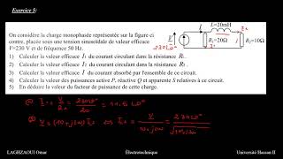 EP29  Exercice 4 Charge monophasé et calculs des puissances  difficulté 15 [upl. by Ettennej]