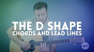 Guitar Lesson Use the D Shape to create chords and lead lines [upl. by Griffis]