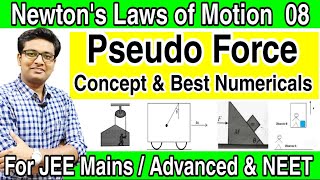 Non Inertial Frame of Reference and Pseudo Force  Pseudo Force  Numericals  Tricks  JEE  NEET [upl. by Iggem]