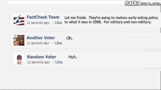 Correcting Gov Romneys Facebook Posting on Ohio Early Voting [upl. by Haerr495]