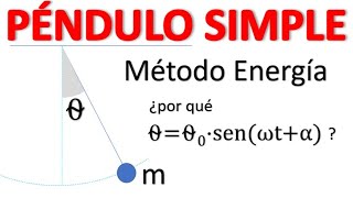 PÉNDULO SIMPLE DEDUCCIÓN DE LA ECUACIÓN DEL MOVIMIENTO Método Energía [upl. by Jehu753]