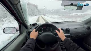 DACIA LOGAN 15 dCi FiRsT SnoW POV Iarna pe Ulita [upl. by Dunkin]