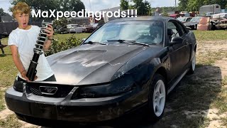 MaXpeedingrods INSTALL AND REVIEW ON NEW EDGE MUSTANG V6 DRIFT CAR BUILD [upl. by Aurelia]