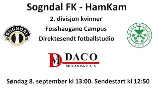 Sogndal FK  HamKam fotballstudio 8 september 2024 [upl. by Prussian660]