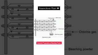 Hasenclever Plant  Industrial Preparation of Bleaching Powder  CaOCl2 youtubeshorts chemistry [upl. by Aramat]