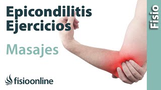 Epicondilitis o codo de tenista  Tratamiento con ejercicios automasajes y estiramientos [upl. by Drahsir892]