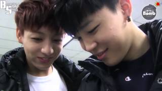 ENG 140407 BANGTAN BOMB Rap making by Jimin amp Jung Kook [upl. by Vivienne48]