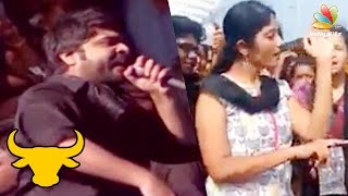 Simbus emotional speech in Marina  Jallikattu Protest Latest Update [upl. by Myrlene989]