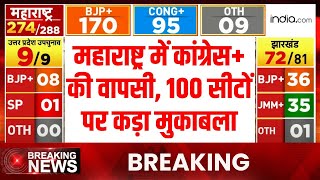 Maharastra में MVA की वापसी 100 सीटों पर कांटे की टक्कर  Chunav Result  Uddhav  Congress [upl. by Bobby]