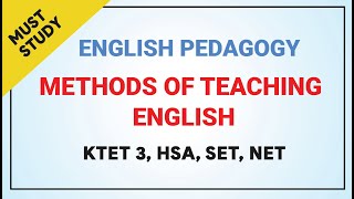 Target KTET SET HSA2021 Teaching of English Methods [upl. by Adelind]