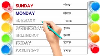 ChuChuTV  Week name  Sunday monday  Day of the week  sunday monday ki spelling  saptah ke naam [upl. by Eatnoid]