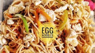 Egg Noodles recipe  Egg Chowmein Recipe  Famous Street Food  Egg Hakka Noodles recipe [upl. by Orth454]