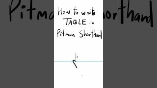 How to write Table in Pitman Shorthand  shorts [upl. by Longan117]