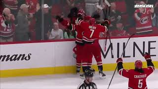 Dmitri Orlovs assist on Jackson Blakes goal vs Devils 15 oct 2024 [upl. by Farah343]