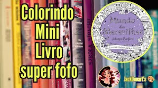 Colorindo um mini livro super fofo  lápis de cor da Molin [upl. by Onifur]