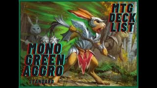 Bloomburrow Standard Mono Green Aggro MTG Arena [upl. by Eire]