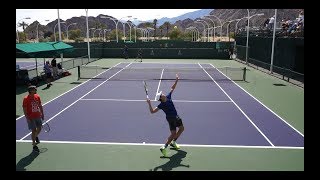 Milos Raonic Serve Practice Slow Motion  Indian Wells BNP Paribas Open 2018 [upl. by Salamanca]