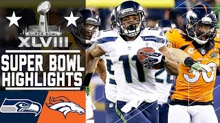 Super Bowl XLVIII Seahawks vs Broncos highlights [upl. by Nylcsoj]