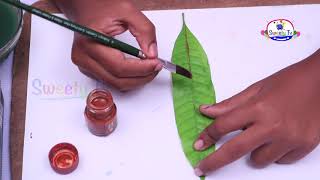 kids leaf painting  for kids [upl. by Admama]