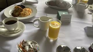 The Balmoral Hotel Room Service Breakfast Forbes 5 Star Luxury Hotel in Edinburgh  Scotland [upl. by Anne894]