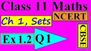 EX 12 Q1 Ch 1 Sets NCERT Class 11 Maths [upl. by Dnalrag]