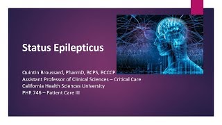 Status Epilepticus Readiness Lecture 090517 and 090617 [upl. by Meunier]