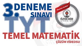 Ocak 2024  YKS 3 Deneme Sınavı TYT MATEMATİK Çözüm Videoları [upl. by Cohbert]