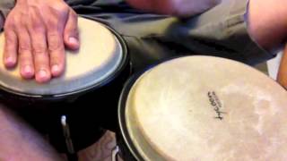 How to play bongos Merengue playing along [upl. by Demetria781]