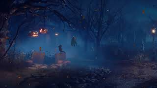 8 hours Halloween Night Ambience🎃 — Spooky Graveyard Sounds ASMR Mixed with Weird Sounds [upl. by Halsted]