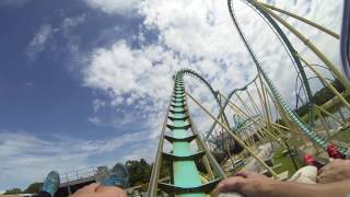 Kraken at SeaWorld Orlando Roller Coaster FULL 60fps Front Row POV 2016 GoPro Version [upl. by Moorefield406]