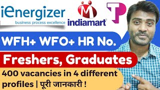 Indiamart Teleperformance Work From Home WFO FreshersGraduates HR contact TCS Recruitment 2023 [upl. by Dorsy]